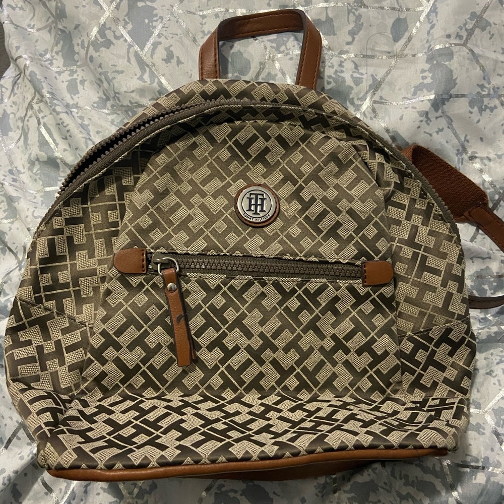 Tommy Hilfiger Brown Medium Backpack